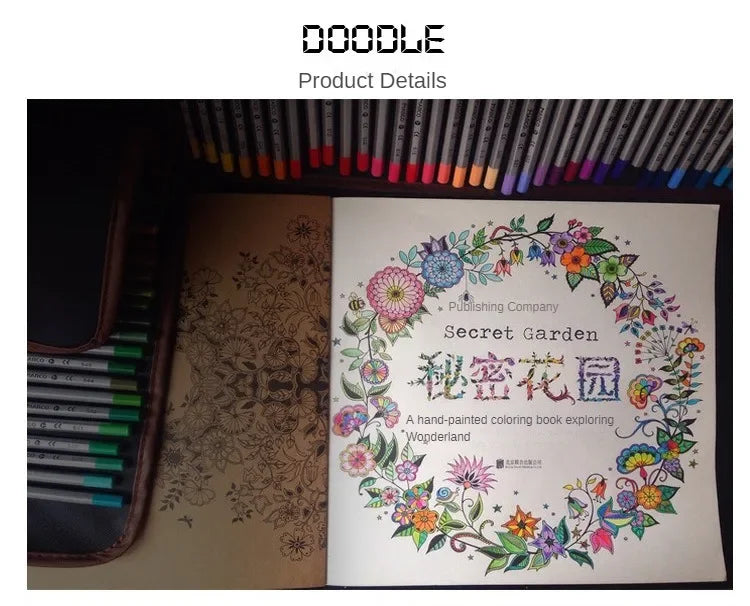 24 Pages Coloring Book for Children Adult Relieve Stress Kill Time DIY Painting Drawing Book Painting Kids Educational Toys