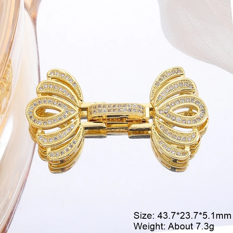 Juya 18K Real Gold Plated Accessories DIY Needlework Beads Pearls Jewelry Making Fastener Closures Lobster Lock Clasps Supplies