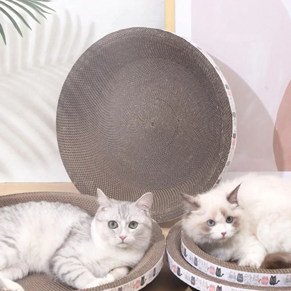 Cat Scratching Board Claw Sharpener Cat Nest No Shavings Corrugated Paper No Debris Cat Paw Basin Wear Resistant Bowl Shaped Toy