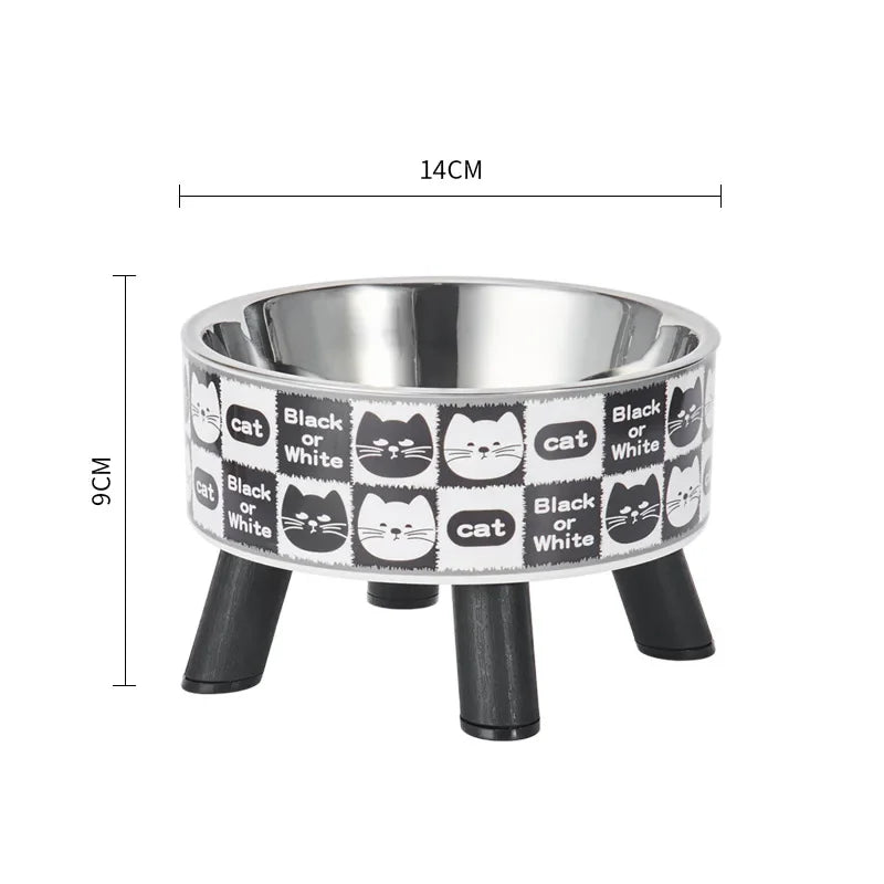 Pet Bowl Anti-knock Non-slip Four-corner Large Capacity Dog Rice Bowl Anti-cervical Cat Pet Single