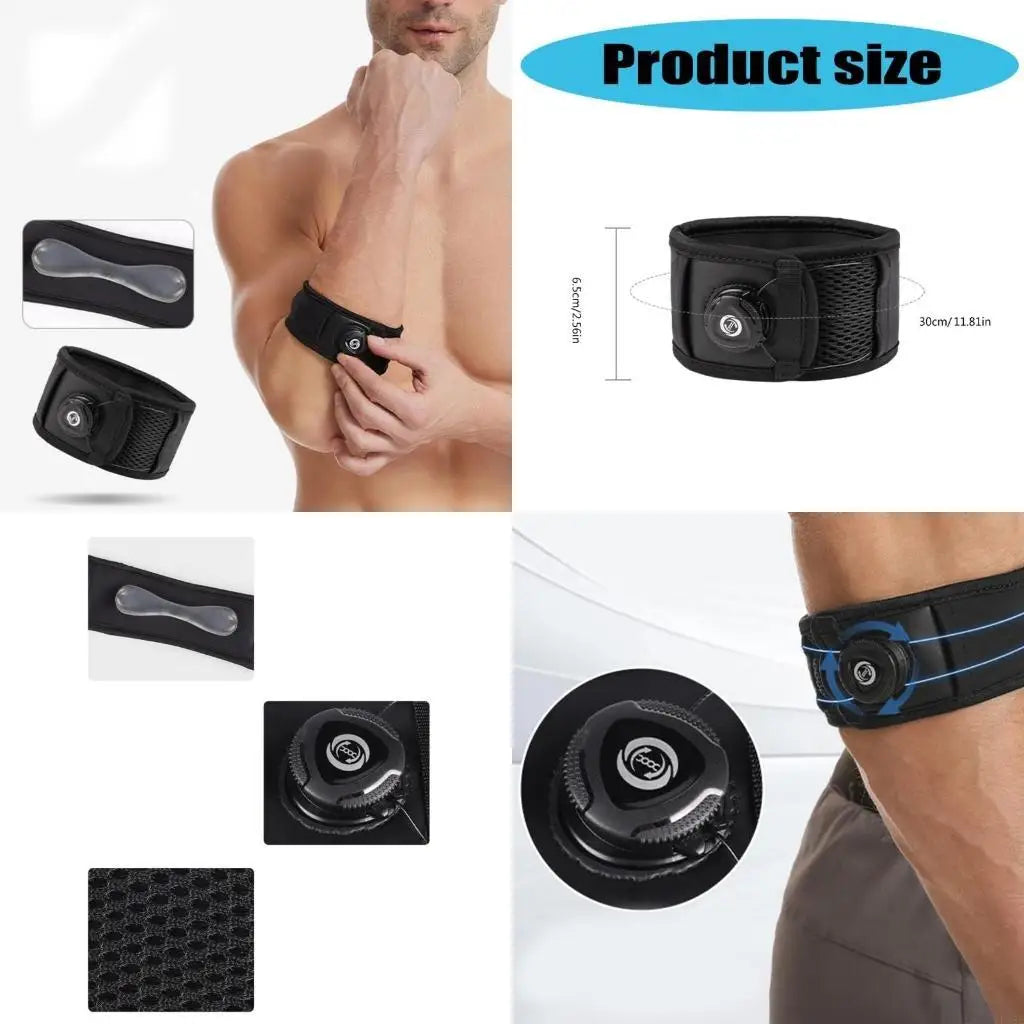 P88E Elbow Support Tennis Elbow Brace Golfers Elbow Support Adjustable Golf Elbow Strap for Men and Women
