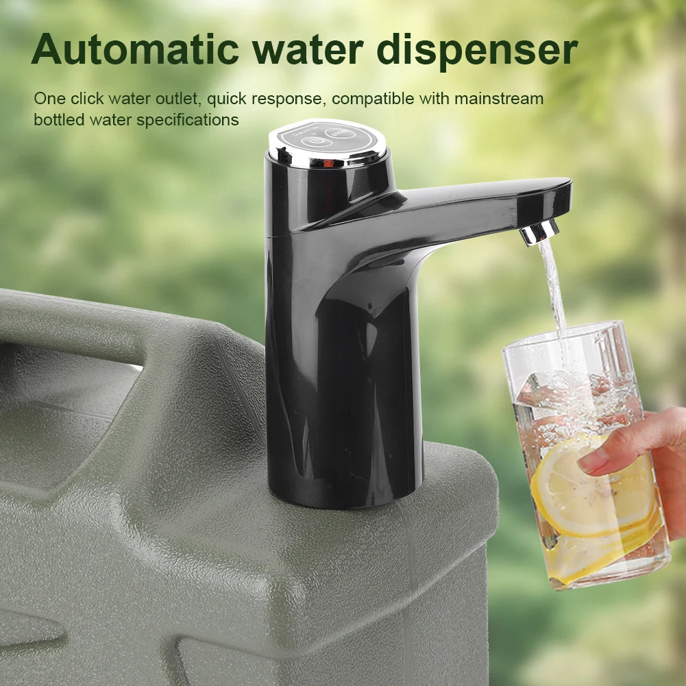Mini Water Dispenser USB Rechargeable Wireless Water Pumping Device Portable One Key Switch Water Pump for Camping Water Tank