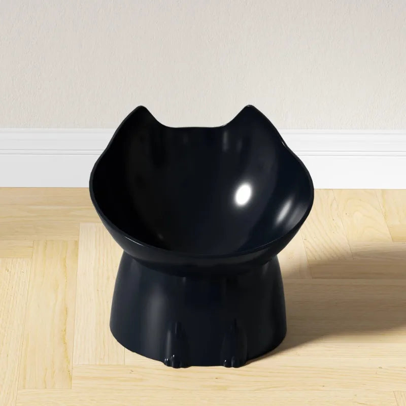 Pet Bowl Protects Cervical Vertebrae Dog Basin High-legged Cat Bowl Prevents Overturning Plastic Slanted Cat Food Bowl