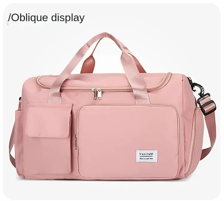Carry On Travel Bag Large Capacity Gym Bag Weekender Overnight Duffle Bags With Shoe Compartment Sports Fitness Bags for Women