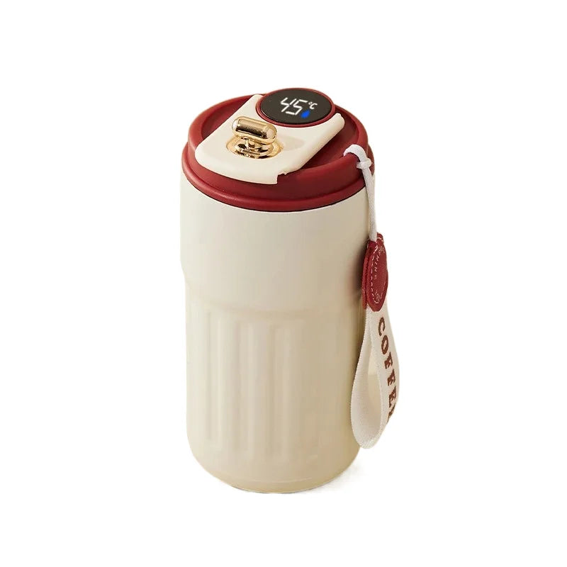 450ml Thermal Mug Thermos Bottle Smart Display Temperature Stainless Steel Vacuum Cup Office Coffee Cup Business Portable