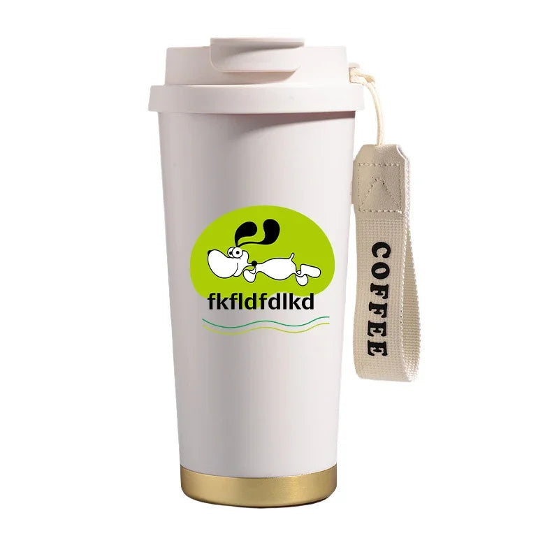 500ml Snoopys Stainless Steel Insulated Water Bottle Anime Kawaii Portable Travel Outdoor Car Tea Coffee Mug Cold Thermos Cup