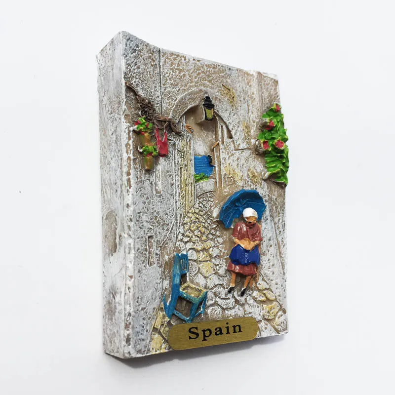 Europe Spain 3D Refrigerator Magnet Tourist Souvenirs Stickers,Home & Kitchen Decoration Fridge Magnet Message Sticker