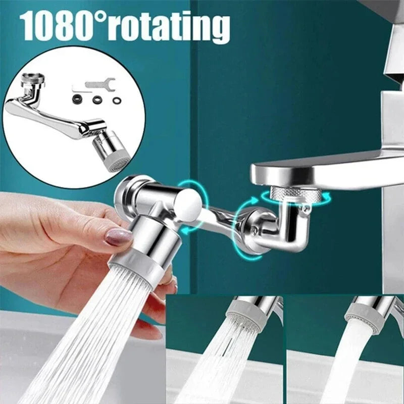 Rotatable Multifunctional Extension Faucet Aerator 1080 Degree Swivel Robotic Arm Water Filter Sink Water Tap Accesorios Baño