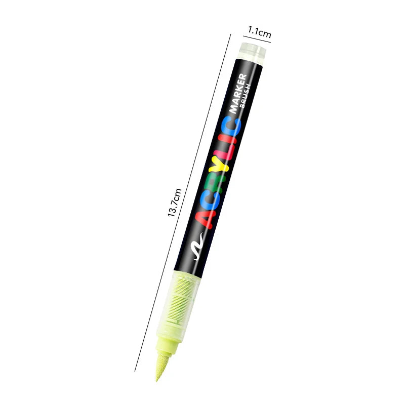 One direct liquid acrylic marker paint brush pen painting stone ceramic glass wood canvas making drawing graffiti coloring pen