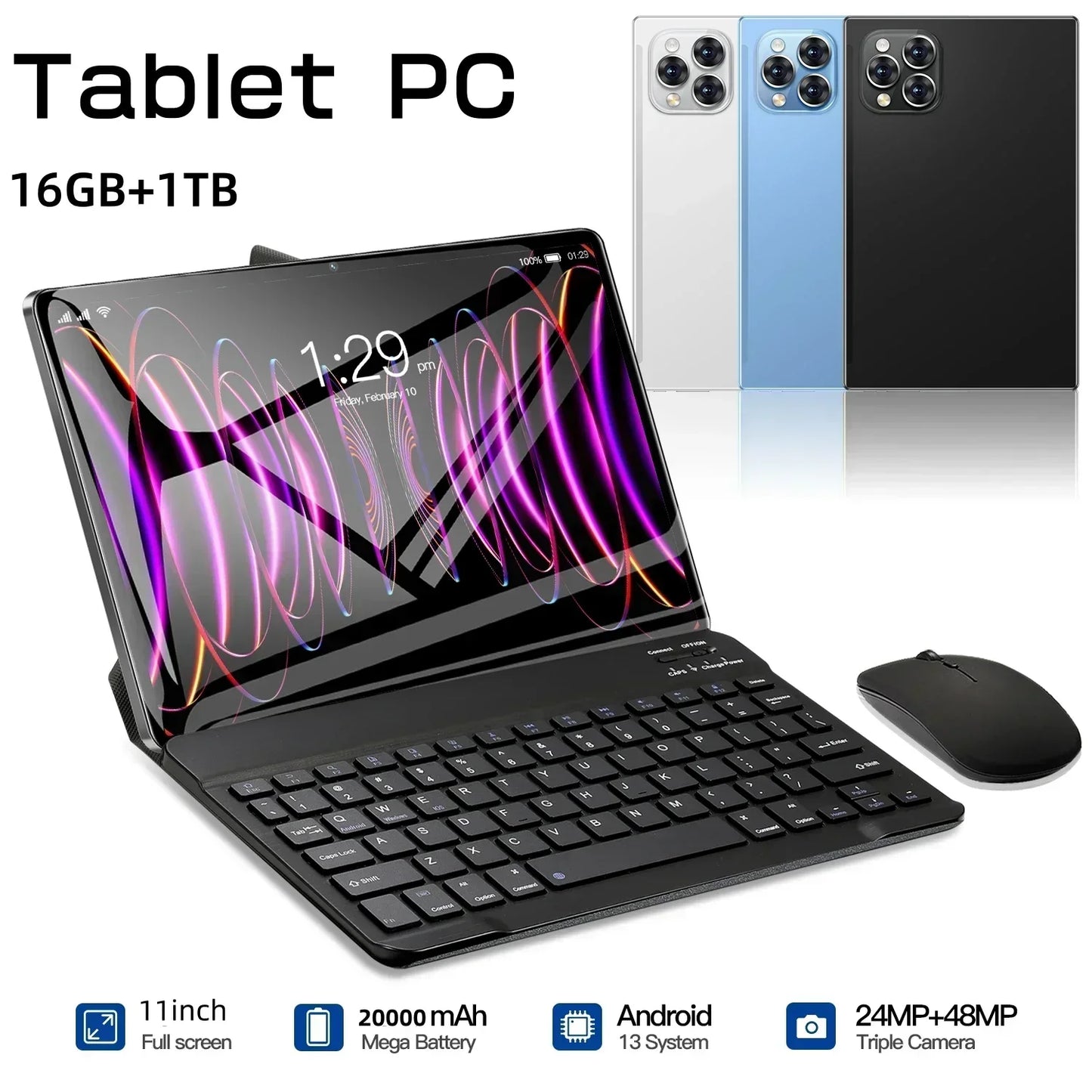 2025 Original Pad 15 Pro Tablet Android14 Snapdragon888 11Inch HD 16GB+1TB 20000mAh 5G Dual SIM Bluetooth WiFi GPS Tables