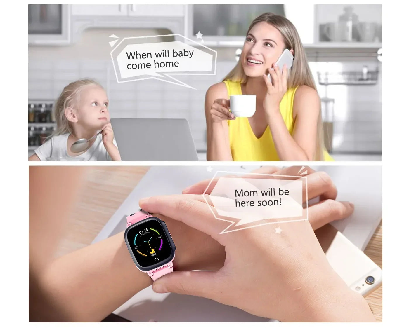 Kids Smart Watch Phone Waterproof Kids Smartwatch MP3 Music Player with 11 Games Call SOS Camera Video Alarm Recorder for 3-12 Y