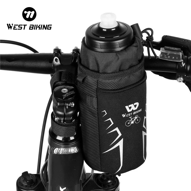 WEST BIKING Bicycle Bottle Holder Cycling Water Bottle Carrier Reflective Pouch Kettle MTB Road Bike Handlebar Bag Accessories