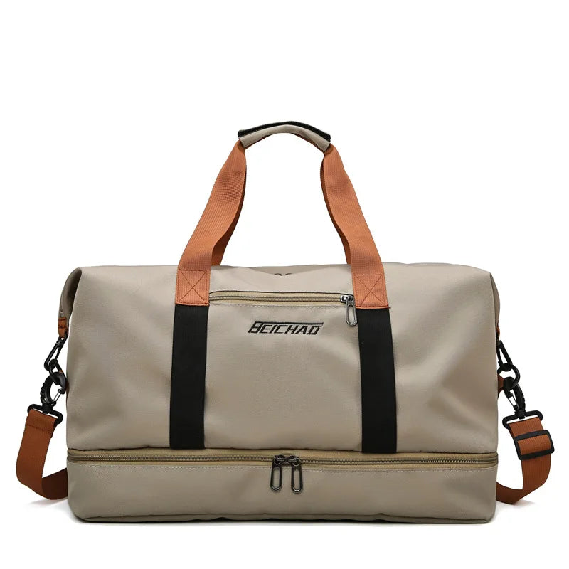 Gym Bag Travel Fitness Bag for Women Large Capacity Men's Sports Luggage bag Waterproof Female Messenger Bag Dry And Wet Handbag