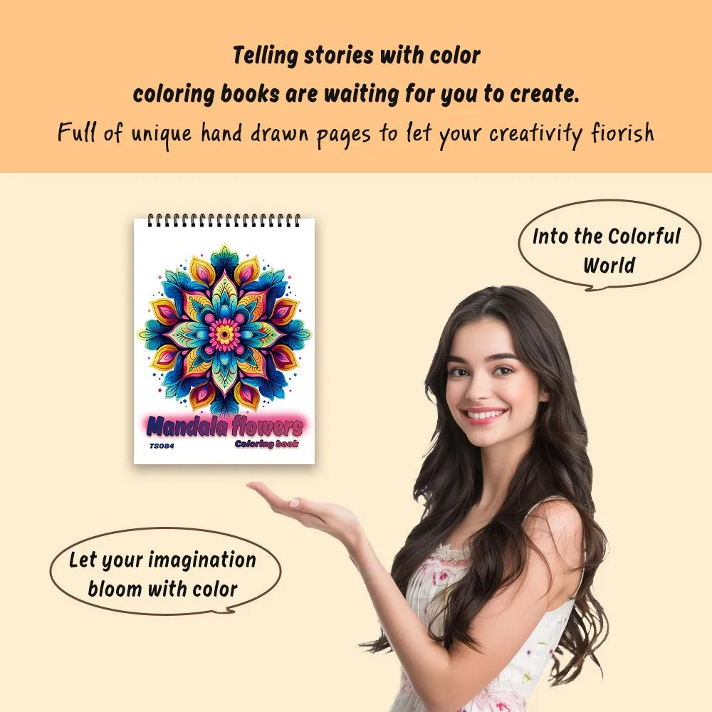 Spiral Coloring book -30 Sheets adult coloring book, 11.2 x 8.3 inches, 100g thick paper, drawing book, homecoming holiday gift