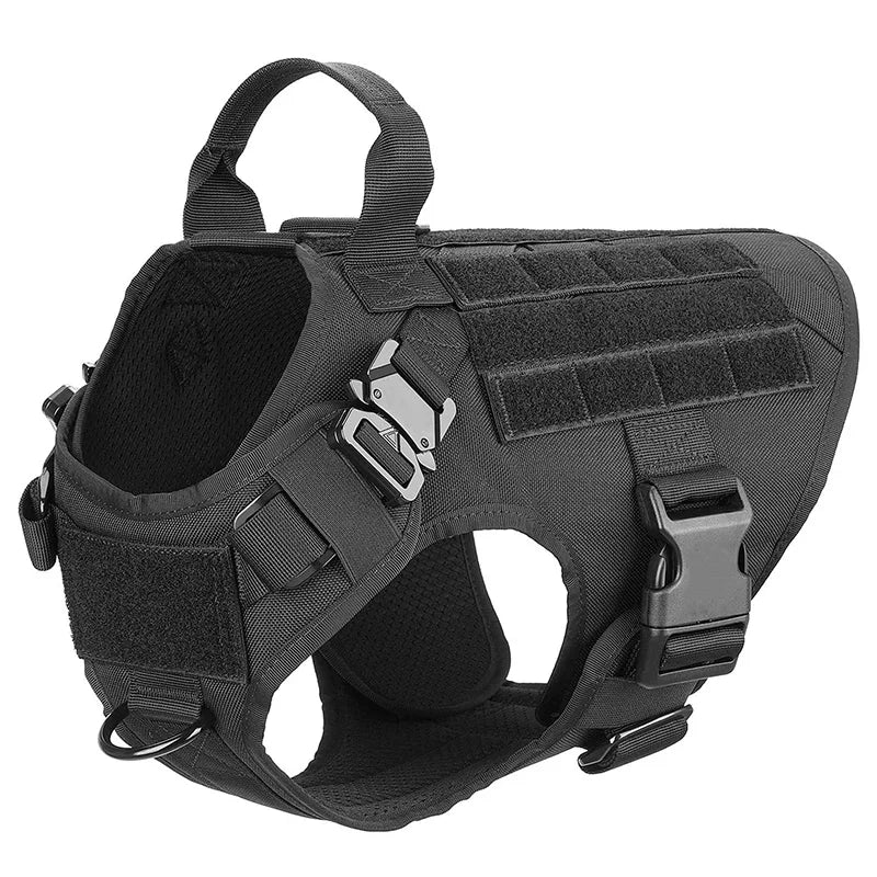 Large Dog Collar Dog Harness And Leash Set Pet Vest Tactical German Shepherd Harnesses For Small Dogs