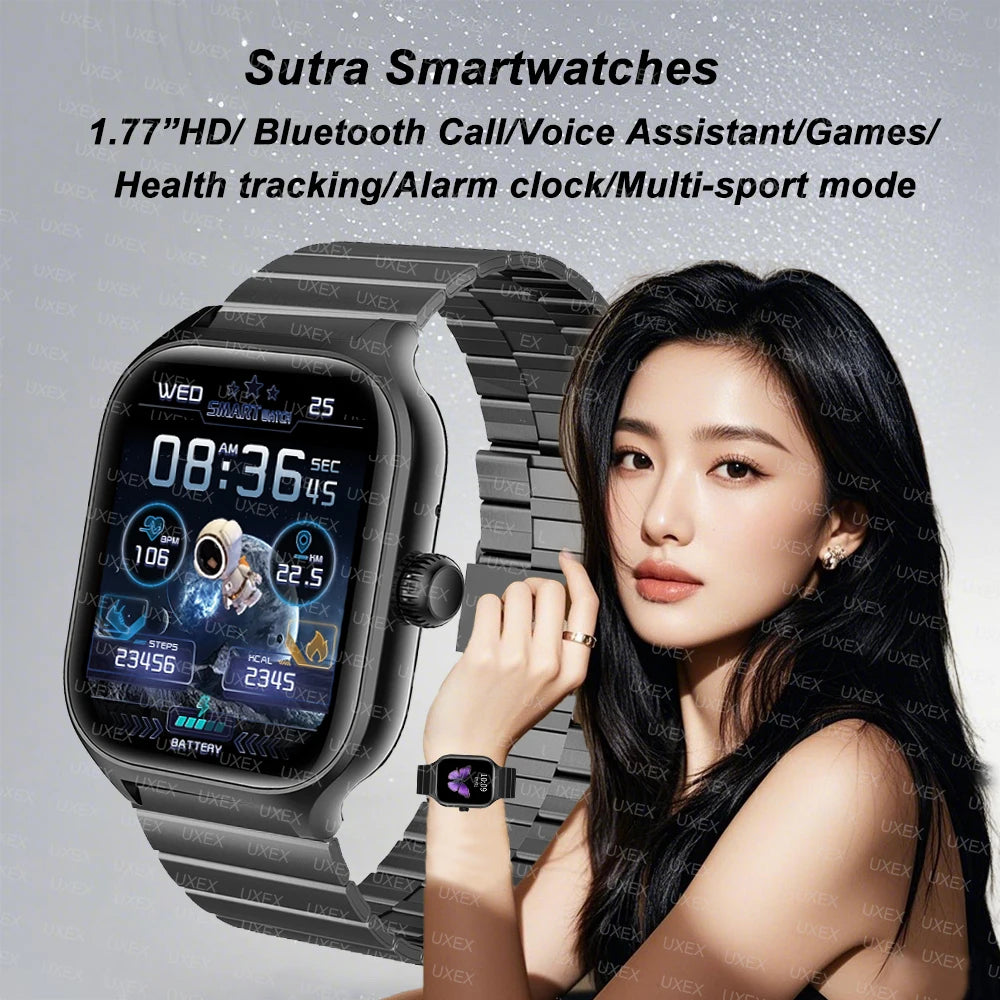 New Luxury Smartwatches Men Full Screen Bluetooth Call Valentine Gift Alarm Clock Custom Photo Health Tracking Watch Women 2025