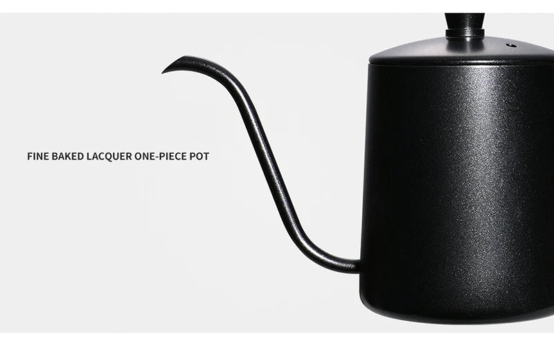 350ml 600ml Drip Kettle Coffee Tea Pot Non-stick Coating Food Grade Stainless Steel Gooseneck Drip Kettle Swan Neck Thin Mouth
