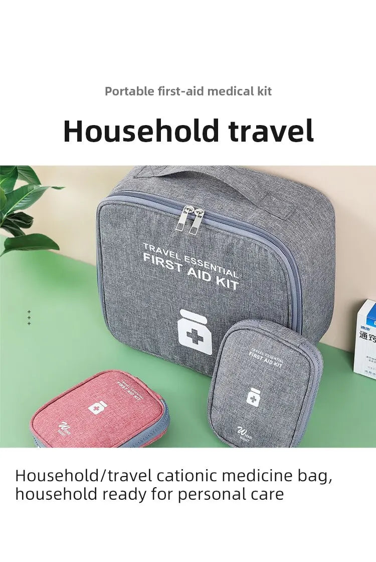 Family First Aid Kit Portable Outdoor Travel Storage Bag Household Large Capacity Layered Medicine Storage Bag