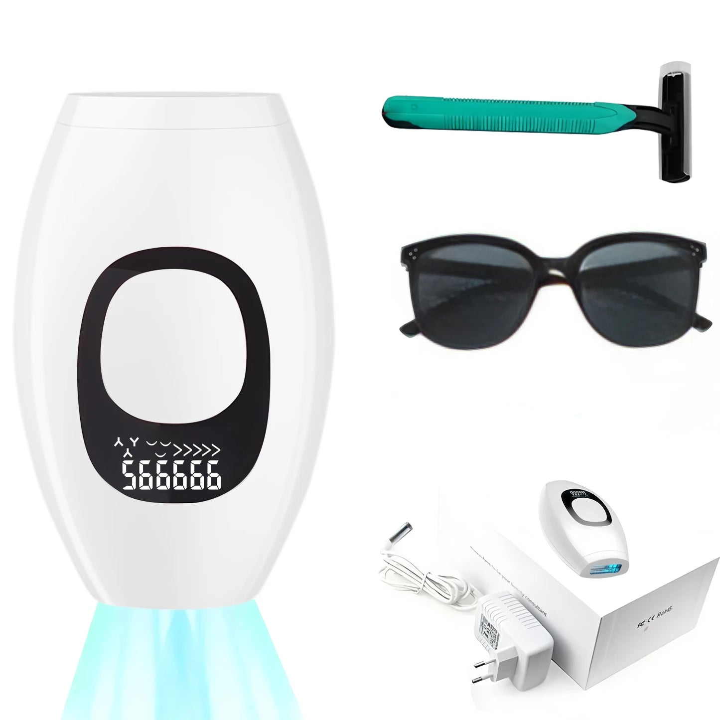 Professional Permanent Laser Depilator IPL Hair Removal Handset Home Use For Women and Men With Screen Display Flash Depilator