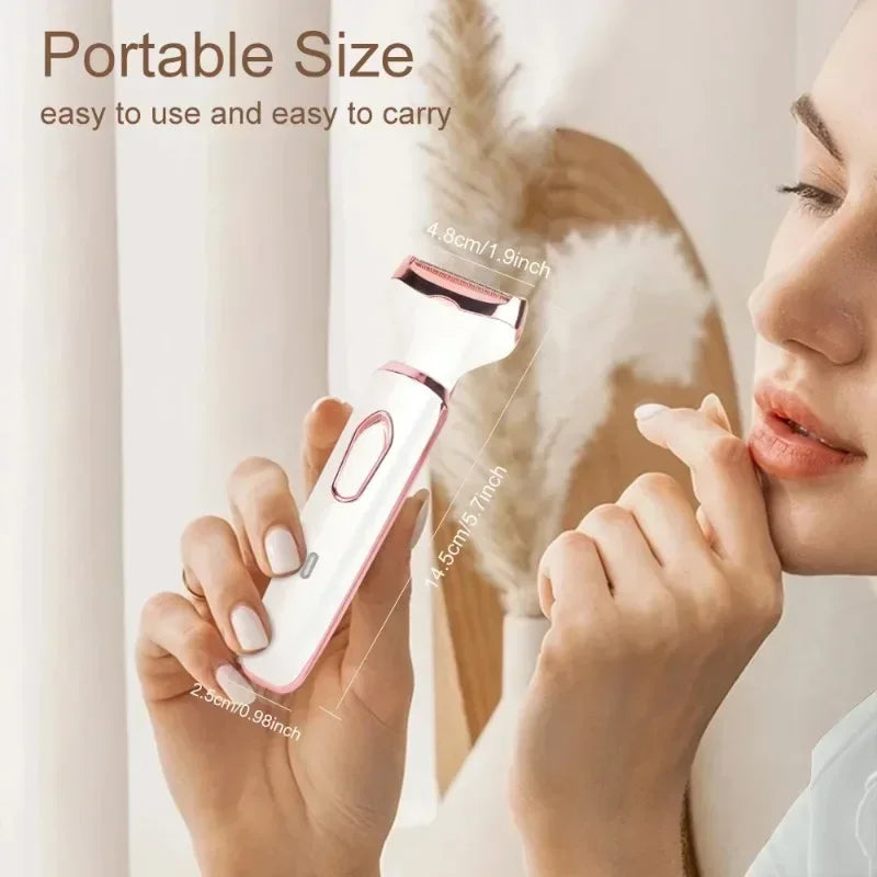 4 in 1 Electric Epilator Bikini Eyebrow Nose Women Lady Facial Hair Removal Trimmer Face Body Painless Female Shaver Depilator