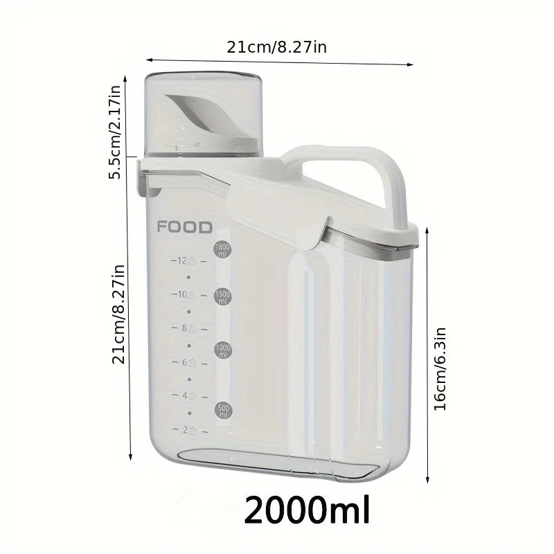Dry food for dogs and cats is easy to feed containers, moisture-proof pet food storage buckets, measuring cups and handle design