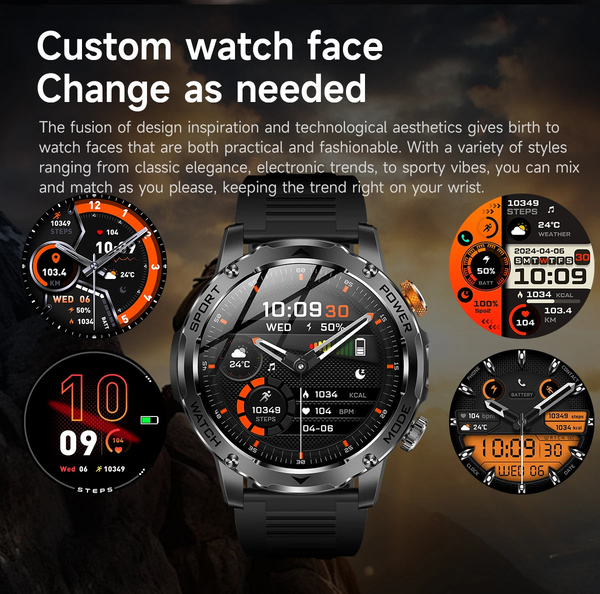 LIGE New 1000mAh Big Battery Smart Watch Men LED Flashlight BT Call IP68 Waterproof Men Watches Spots Smartwatch For Android ios