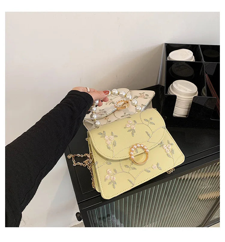 NEWEST Shell Beads Bags Fashion Sweet Bag Women's Handbags Lace Wedding Chic Lady Chain Women Shoulder Crossbody Bag