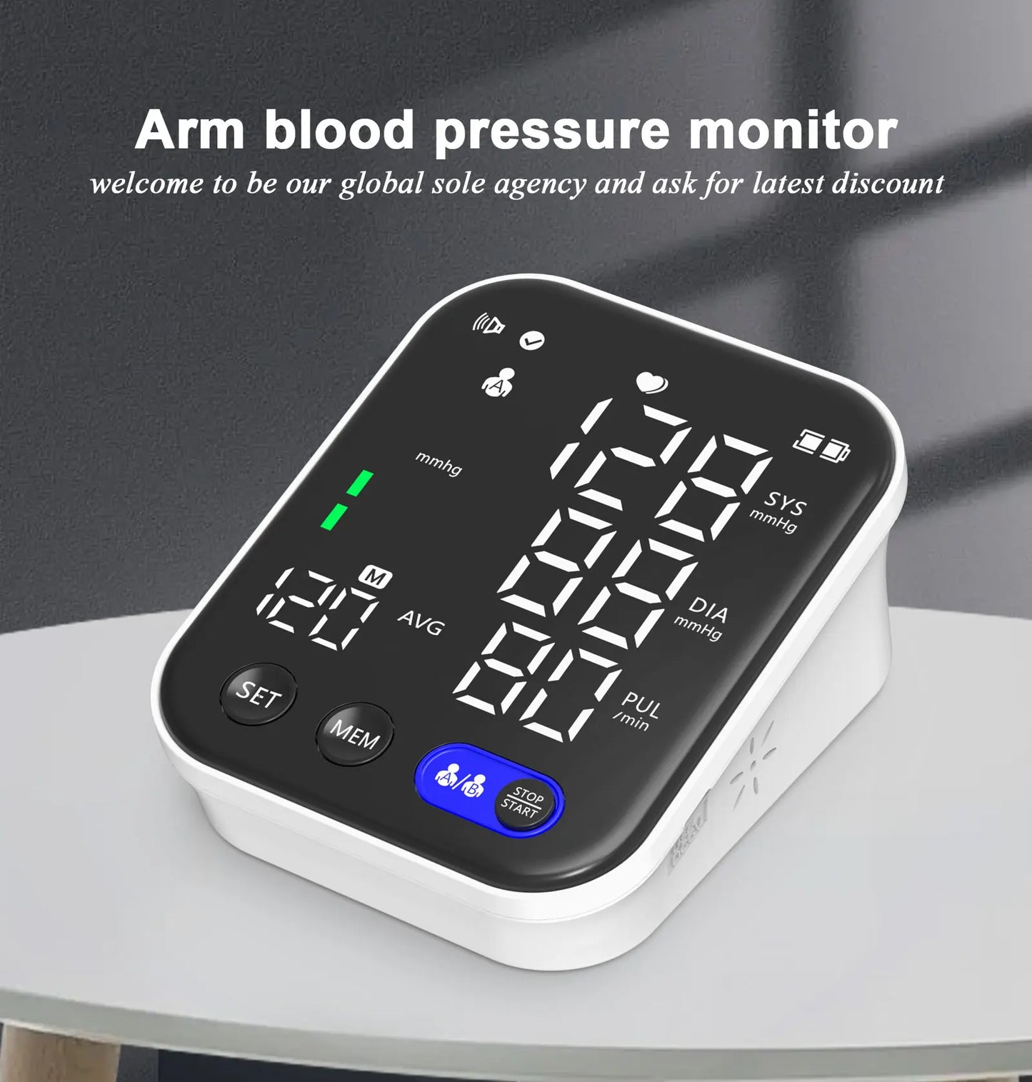 Medical Blood Pressure Monitor High Accurate Arm Cuff Tonometer Digital Sphygmomanometer Electronic Bp Monitors