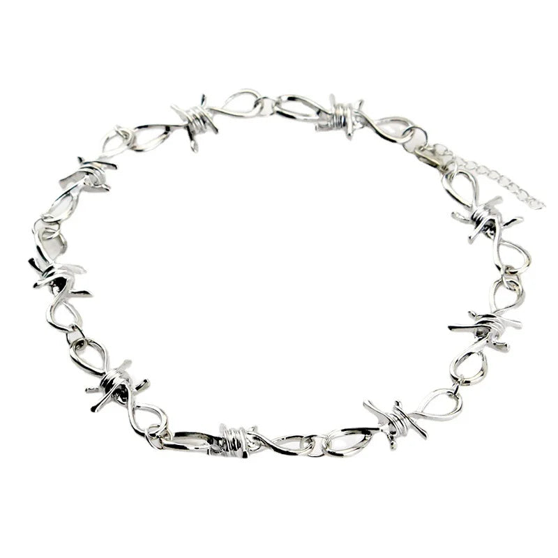 Chunky Tooth Choker, Rotten Teeth Choker, Fairy Barbed Wire Choker, Weird Jewelry, Goth Jewelry, Spike Punk Thorns Choker Gift