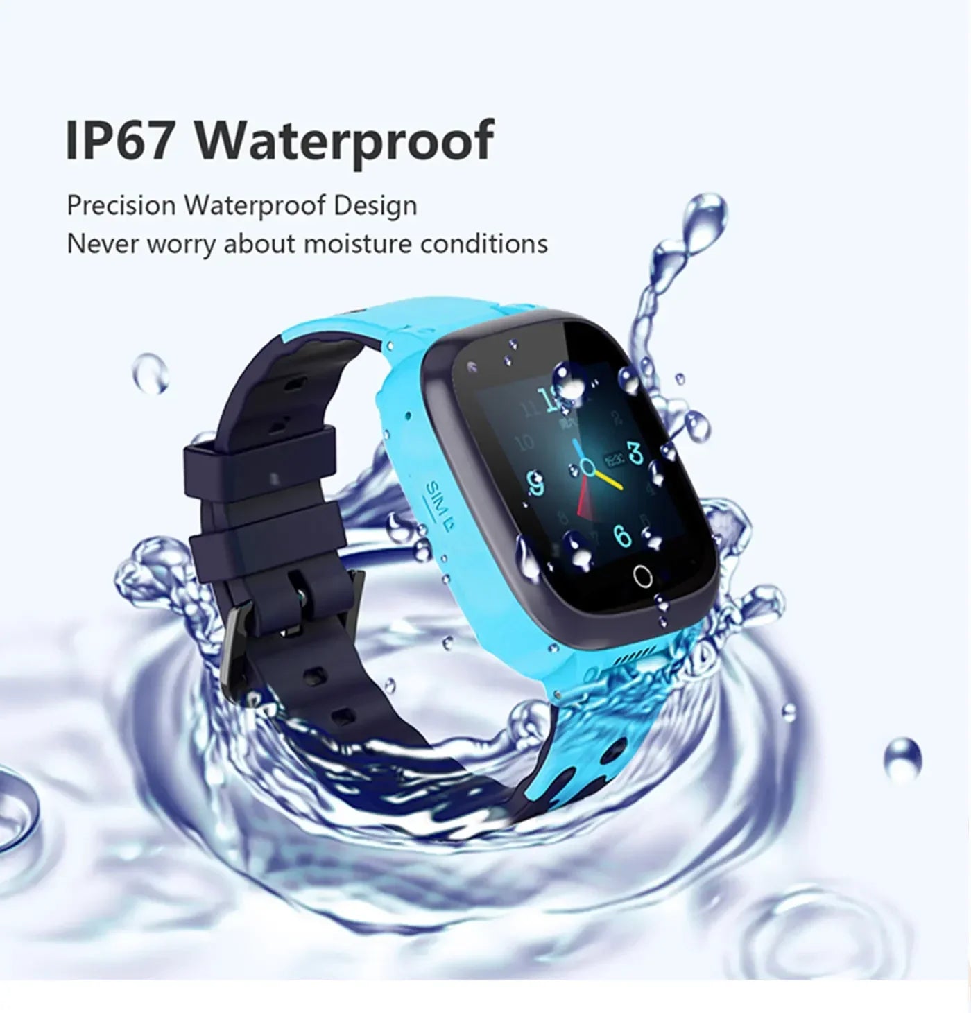 Kids Smart Watch Phone Waterproof Kids Smartwatch MP3 Music Player with 11 Games Call SOS Camera Video Alarm Recorder for 3-12 Y
