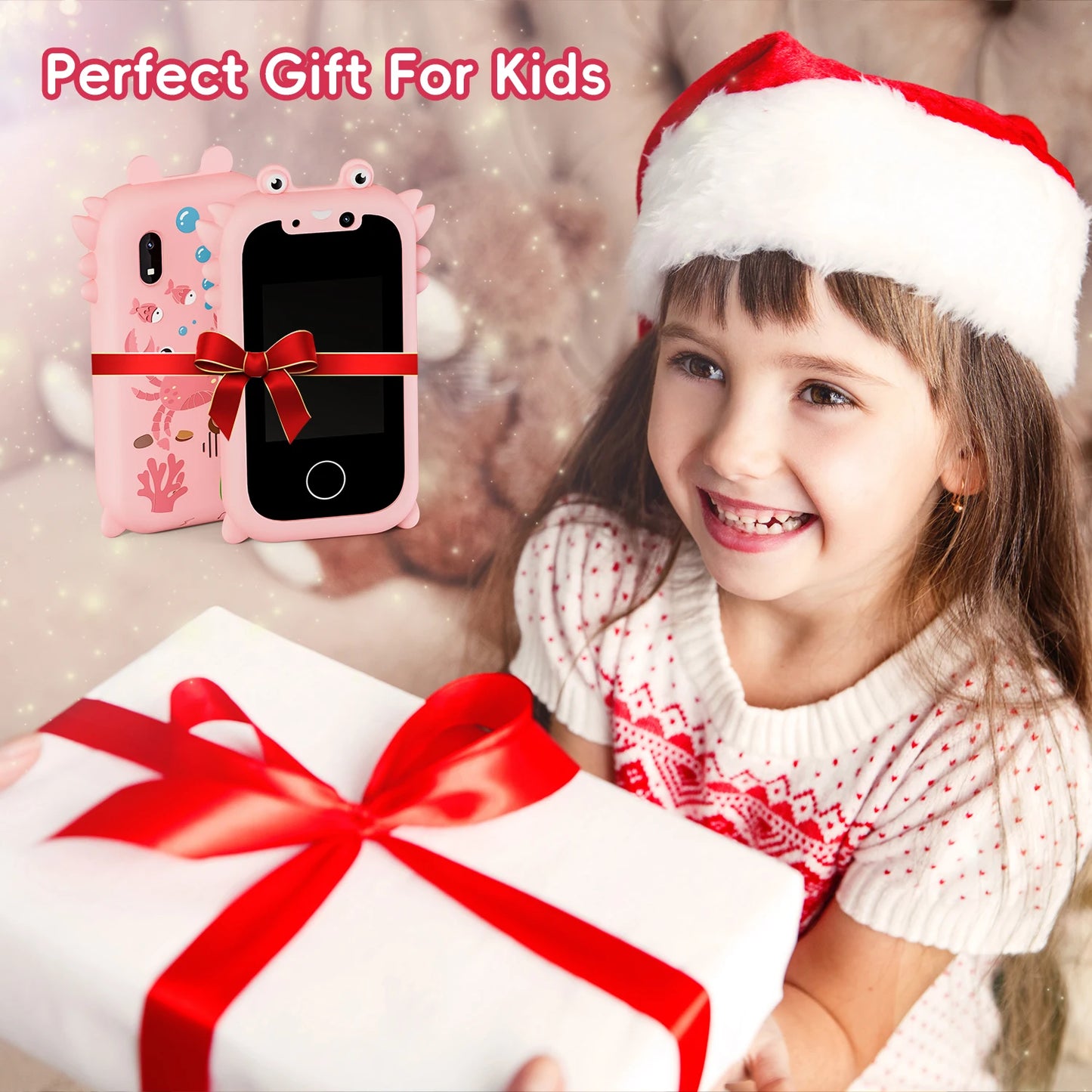 Kids Smart Phone Toys for Boys Girls Christmas Gifts Touchscreen Toddler Learning Cell Toy Phone with Camera Game Music Player