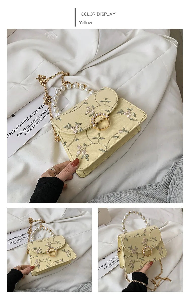 NEWEST Shell Beads Bags Fashion Sweet Bag Women's Handbags Lace Wedding Chic Lady Chain Women Shoulder Crossbody Bag