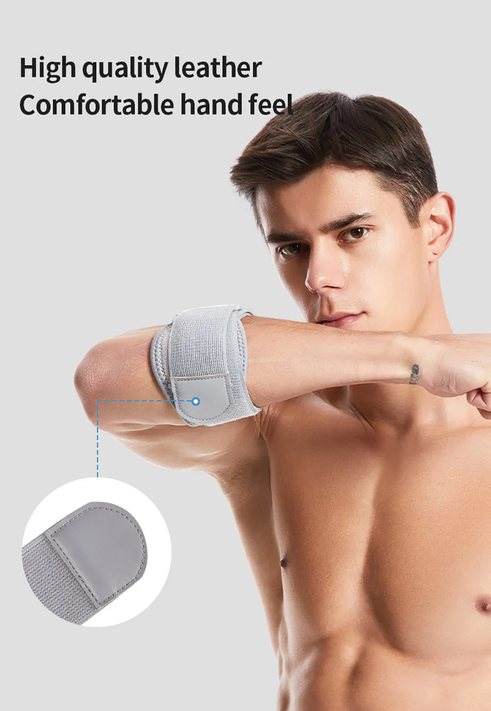GOBYGO 1Pcs Breathable Tennis Elbow Brace Compression Pad Relieves tendonitis Adjustable Tennis Golf Elbow Forearm Brace Strap