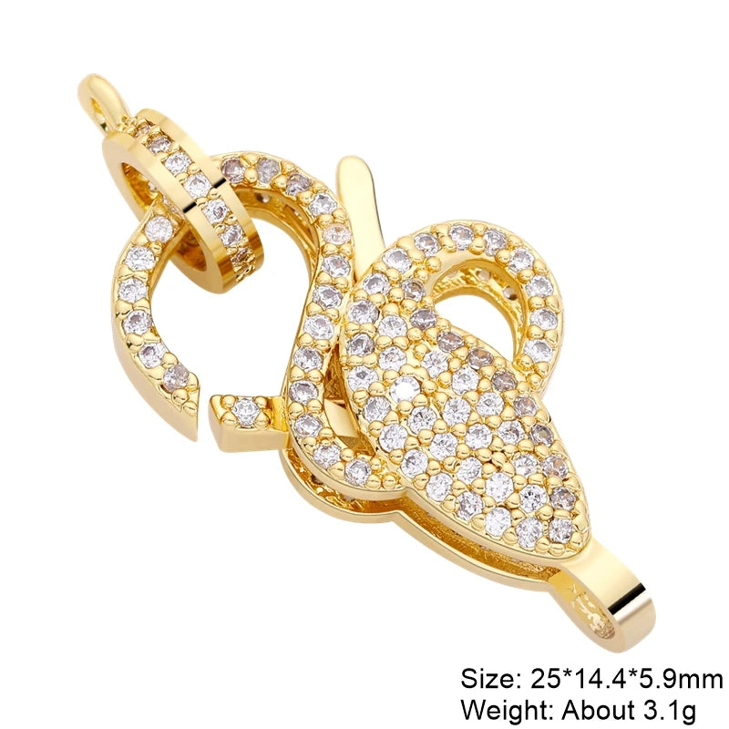 Juya 18K Real Gold Plated Accessories DIY Needlework Beads Pearls Jewelry Making Fastener Closures Lobster Lock Clasps Supplies