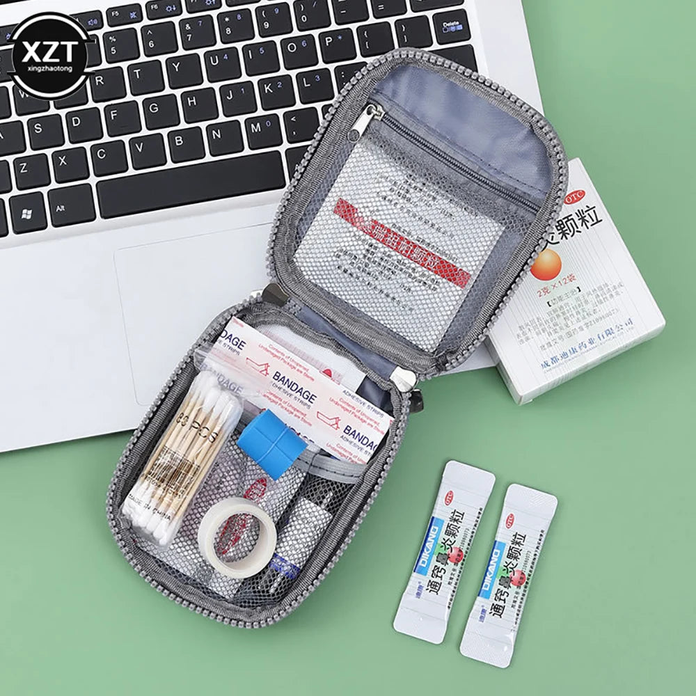 Mini Medicine Storage Bag Portable Camping Outdoor Travel First Aid Kit Medicine Bags Organizer Emergency Survival Bag Pill Case