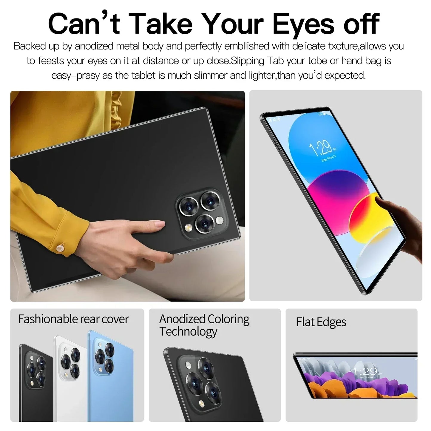 2025 Original Pad 15 Pro Tablet Android14 Snapdragon888 11Inch HD 16GB+1TB 20000mAh 5G Dual SIM Bluetooth WiFi GPS Tables