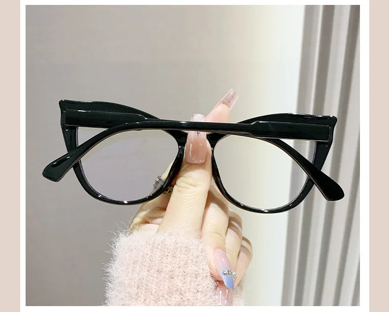 2024 New Cat Eye Glasses Frame Women Fashion Gradient Color Eyeglass Frame Anti Blue Light Glasses Computer Goggles Óculos Gifts