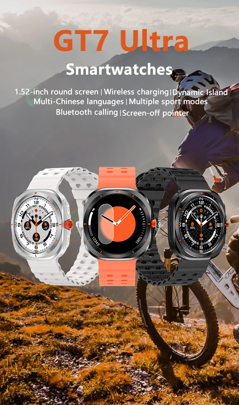 LAXASFIT 2025 New Smart Watch GT7 Ultra Men's Multifunctional Sports Fitness Tracker Health Ladies Smartwatch Gift