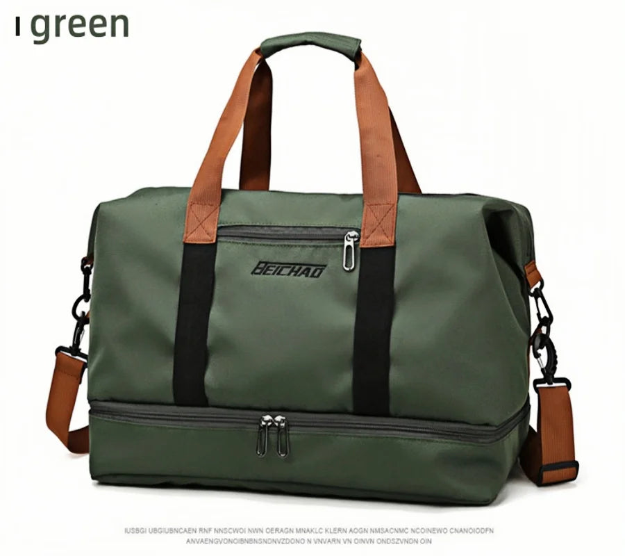 Fitness bag Large capacity Short distance luggage portable fitness bag Travel bag Shoulder handbag Men's sports waterproof bag