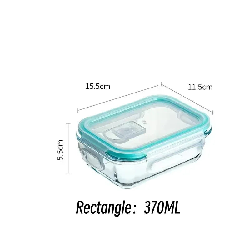 Glass Lunch Box Food Storage Containers, Meal Prep , Airtight Bento Boxes, for Microwave, Oven, Freezer and Dishwasher, BPA Free