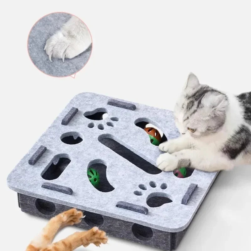 "Interactive Cats Puzzle Toys - Mental Stimulation Maze Box&Sensory Games for Indoor Kittens | Fun Brain Teaser for Smarts Cats"