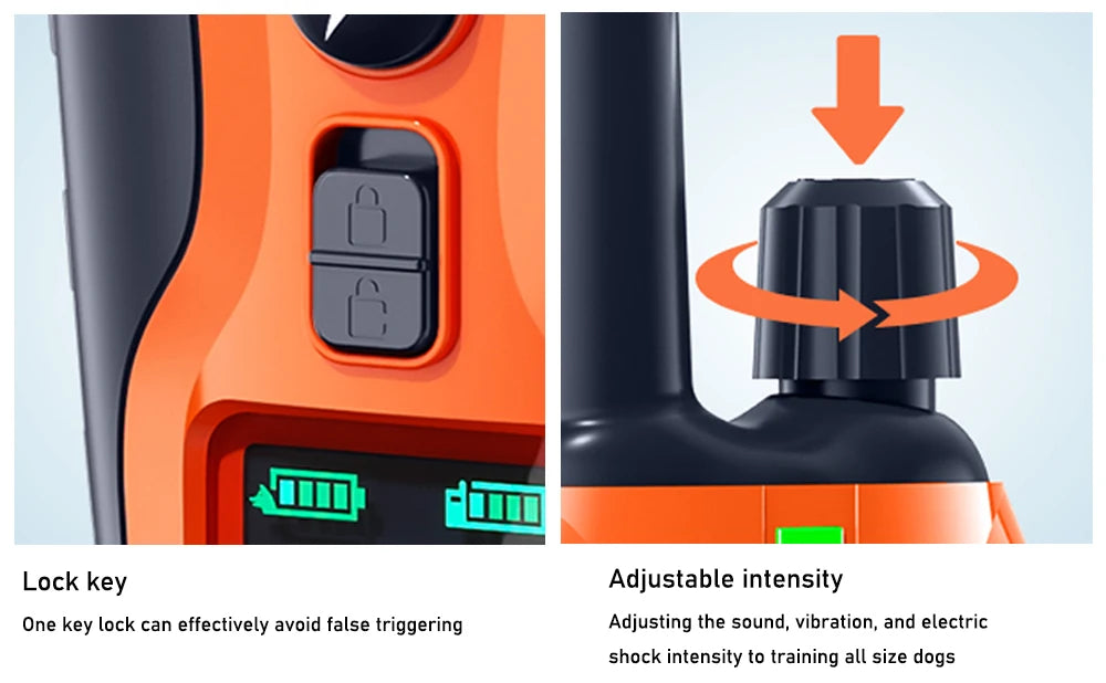 3280Ft Electric Dog Training Collar Remote Control Waterproof Pet BehaviorFor 5-120lbs Puppy With Vibration Shock