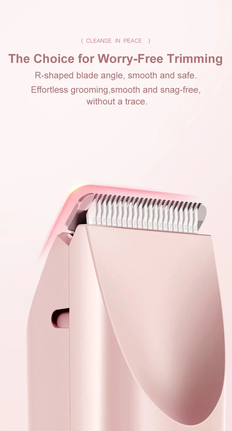 Dual Head Hair Removal for Women Portable Float Blade R-shaped Head Wet Dry Use Waterproof Painless Facial Trimmer Body Epilator
