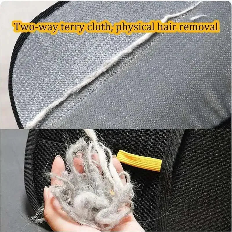 Pet Hair Removal Set Tool Reusable Static Removal Gloves Double-Sided Grooming Gloves Remove Dog Cat Fur Hair for Carpets Sofa