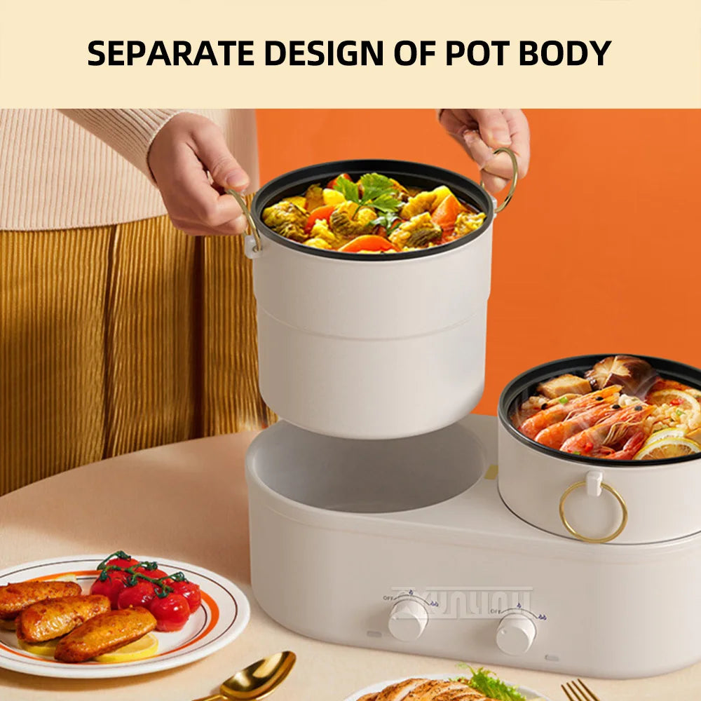 Multifunctional Cooker Electric Double Boiling Pot Split Type Kitchen Cooking Pot Pentola Elettrica