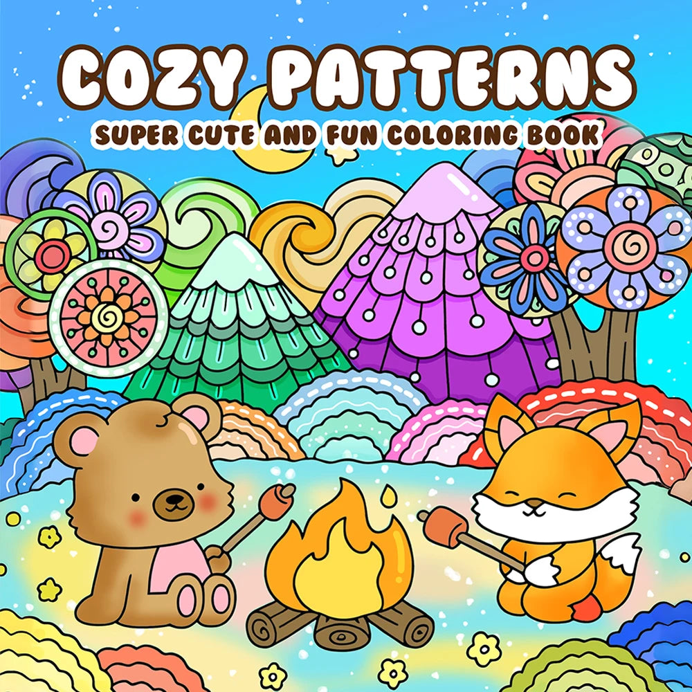 COZY PATTERNS SUPER CUTE AND FUN Coloring Book for Adults Picture Book for Educational DIY Relaxation Children Drawing Books