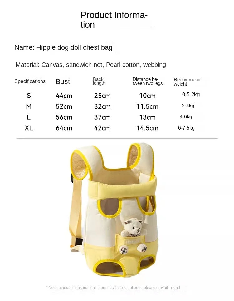 Pet Dog Hand Bag Carrier For Dogs Portable Four-legged Puppy Straddle Packs Shoulder Bag Vest Traction Rope For Yorkshire