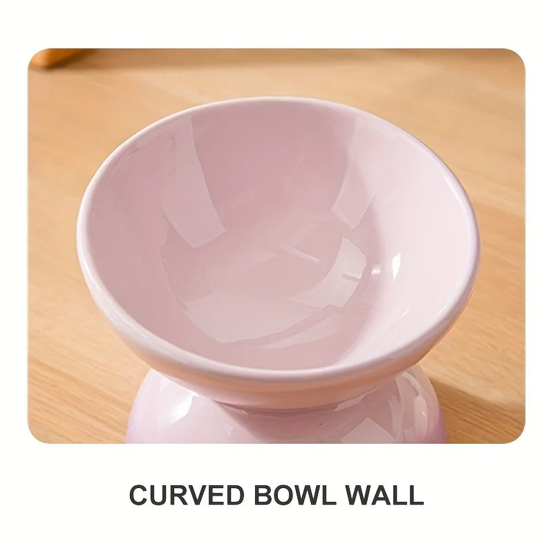 Cat bowl,Ceramic Elevated Pet Food Bowls - Perfect for Dogs and Cats - Reduces Neck Strain and Improves Digestion