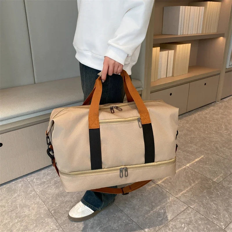 Large-capacity portable travel bag, lightweight gym bags, independent shoe compartment, shoulder messenger bag Дорожные сумки 가방