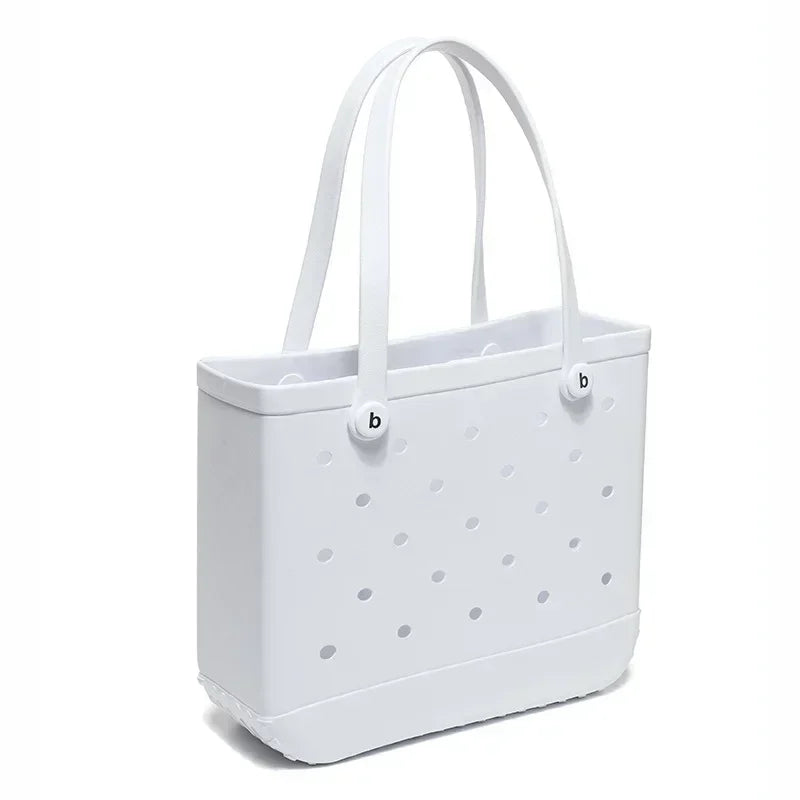 EVA Beach Jelly Bag Rubber Waterproof Shoulder Handbag Large Capacity Portable Travel Handbag Summer Pool Fashion Women Tote Bag